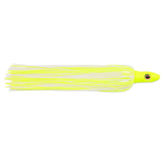 C&H, Mahi Buster Bling, 1 oz / 28.3 g, Chartreuse Silver Glitter Head, Chartreuse/White/Pearl Disco Holographic Skirt, 6 in / 15.2 cm