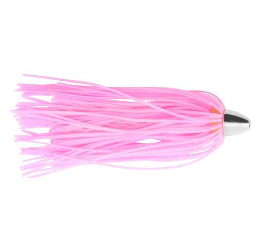 C&H, King Buster Lure, Pink/Glow Skirt, 1/8 oz (3.5 g) Head, 2.5 in (6.35 cm), 3 pc